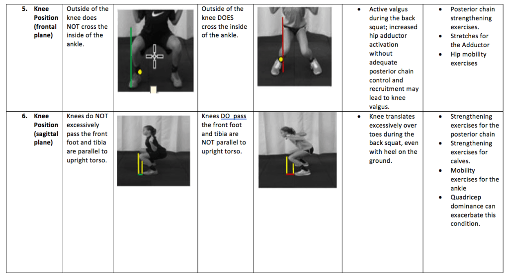 Functional Assessment Of The Back Squat